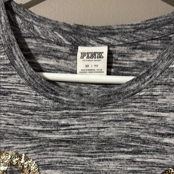 Victoria's Secret Gray Tee with Gold Accents - Picture 2 of 6